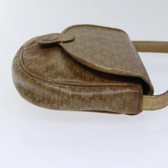 CELINE Macadam Canvas Shoulder Bag PVC Beige - Picture 3 of 15